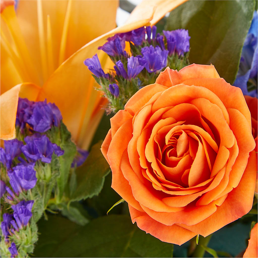 Radiant Citrus Box Bouquet – Cottage Floral Llc, Versailles MO