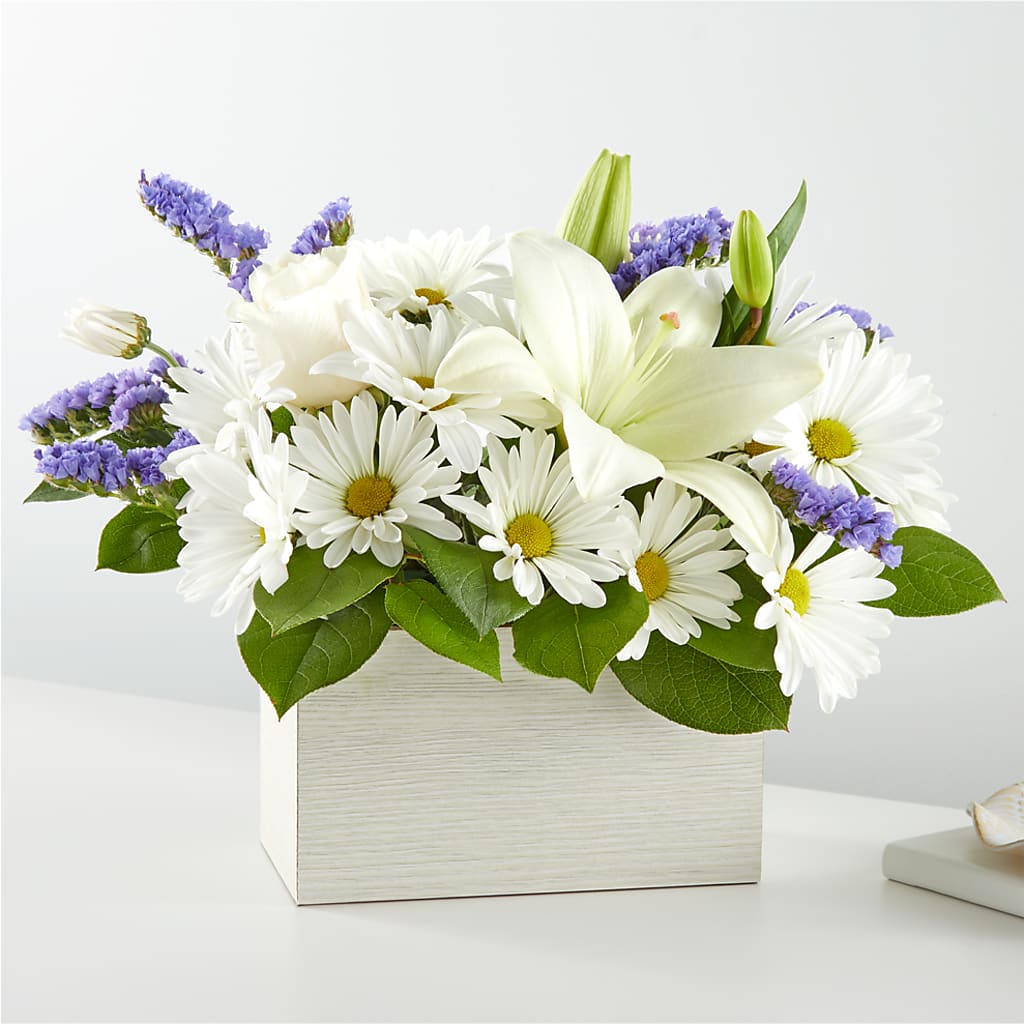 Beyond Blue Box Bouquet – Cottage Floral Llc, Versailles MO