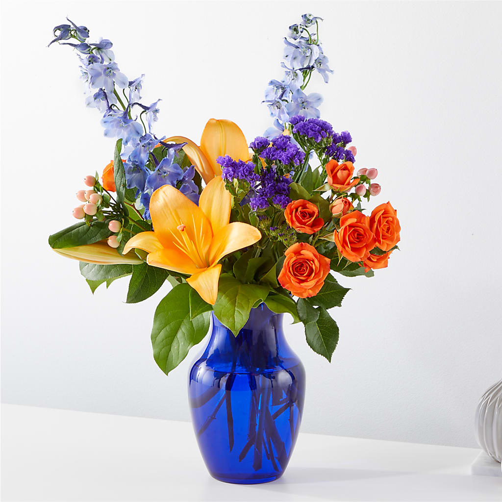Radiant Citrus Bouquet – Cottage Floral Llc, Versailles MO