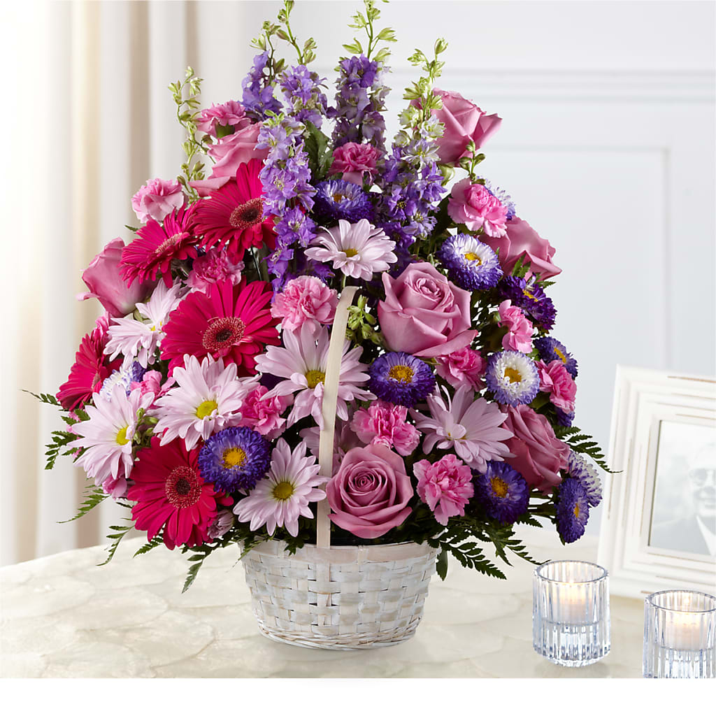 Pastel Peace Basket – Cottage Floral Llc, Versailles MO