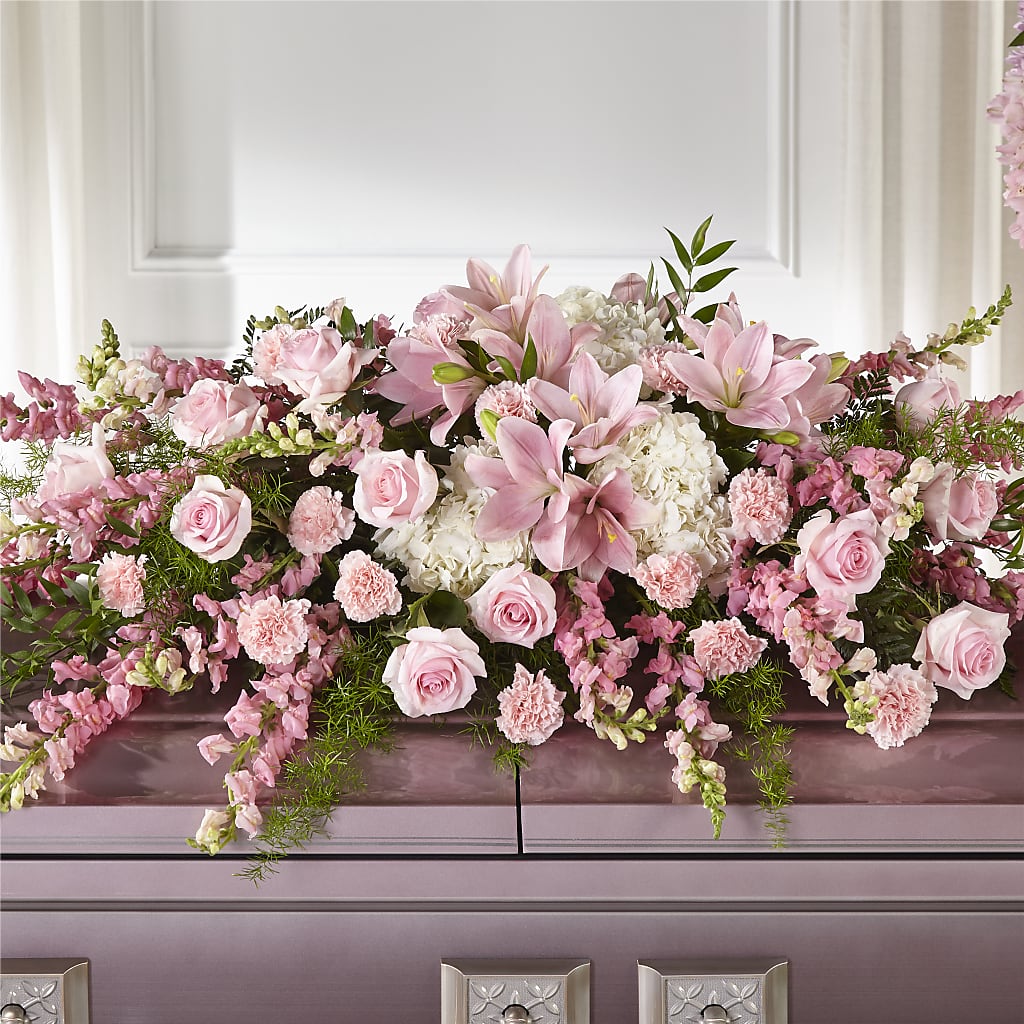 Life & Remembrance Casket Spray – Cottage Floral Llc, Versailles MO