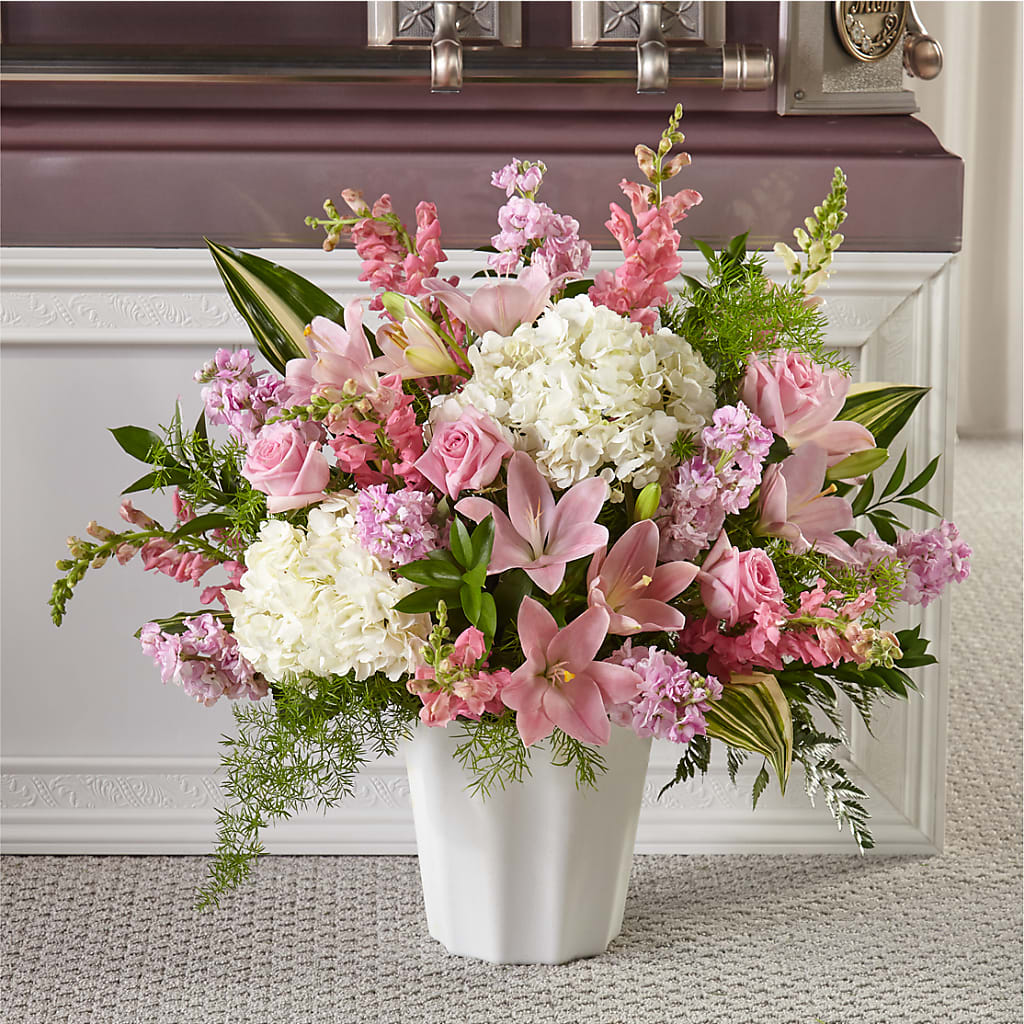 Simply Serene Floor Basket – Cottage Floral Llc, Versailles MO