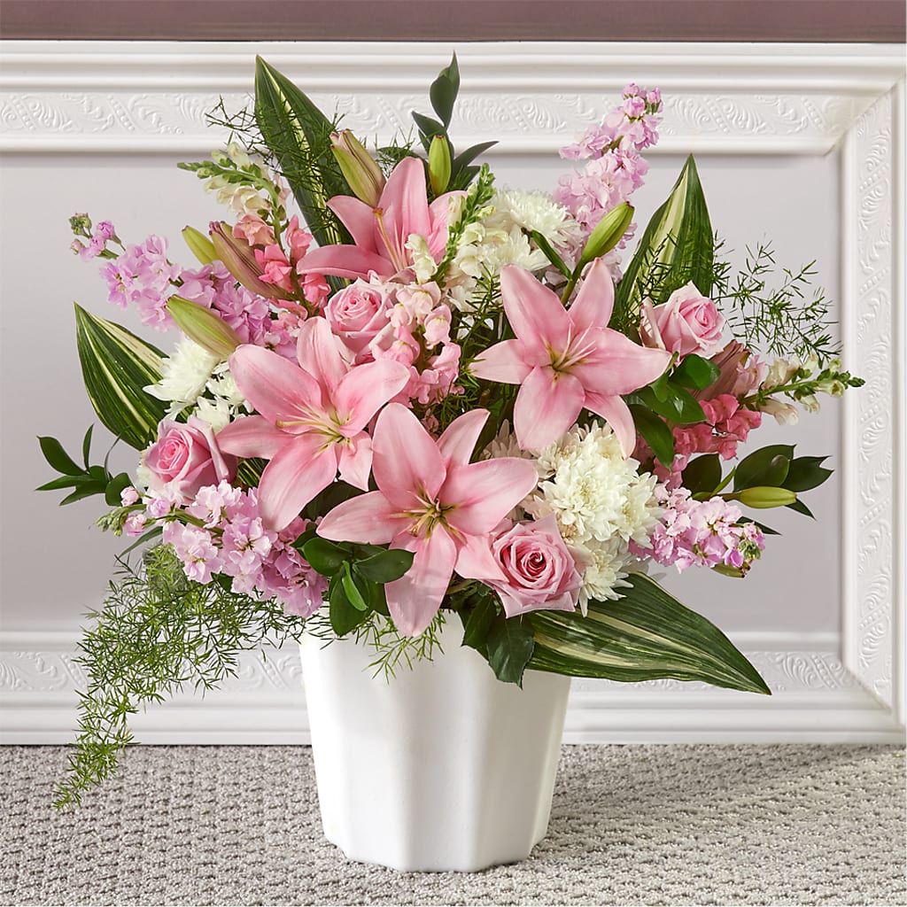 Simply Serene Floor Basket – Cottage Floral Llc, Versailles MO