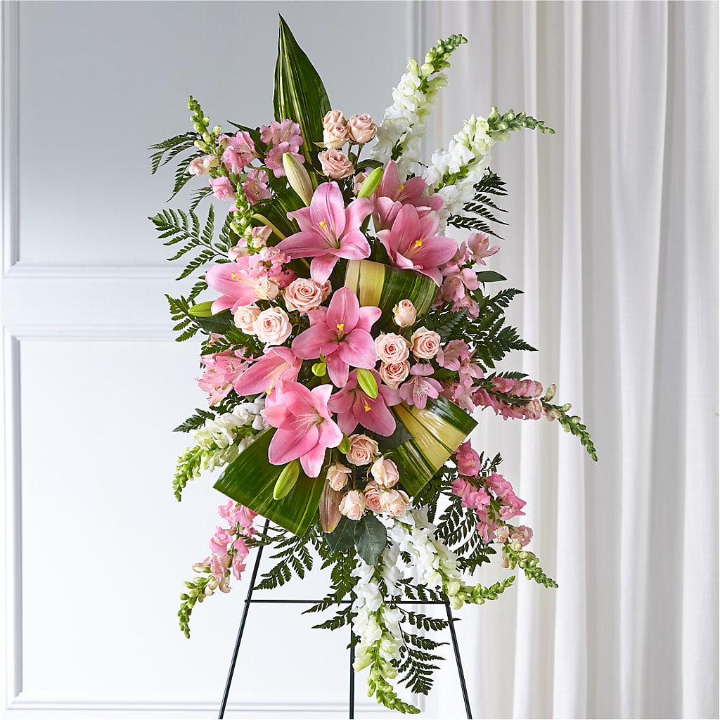Elegant Embrace Standing Spray – Cottage Floral Llc, Versailles MO
