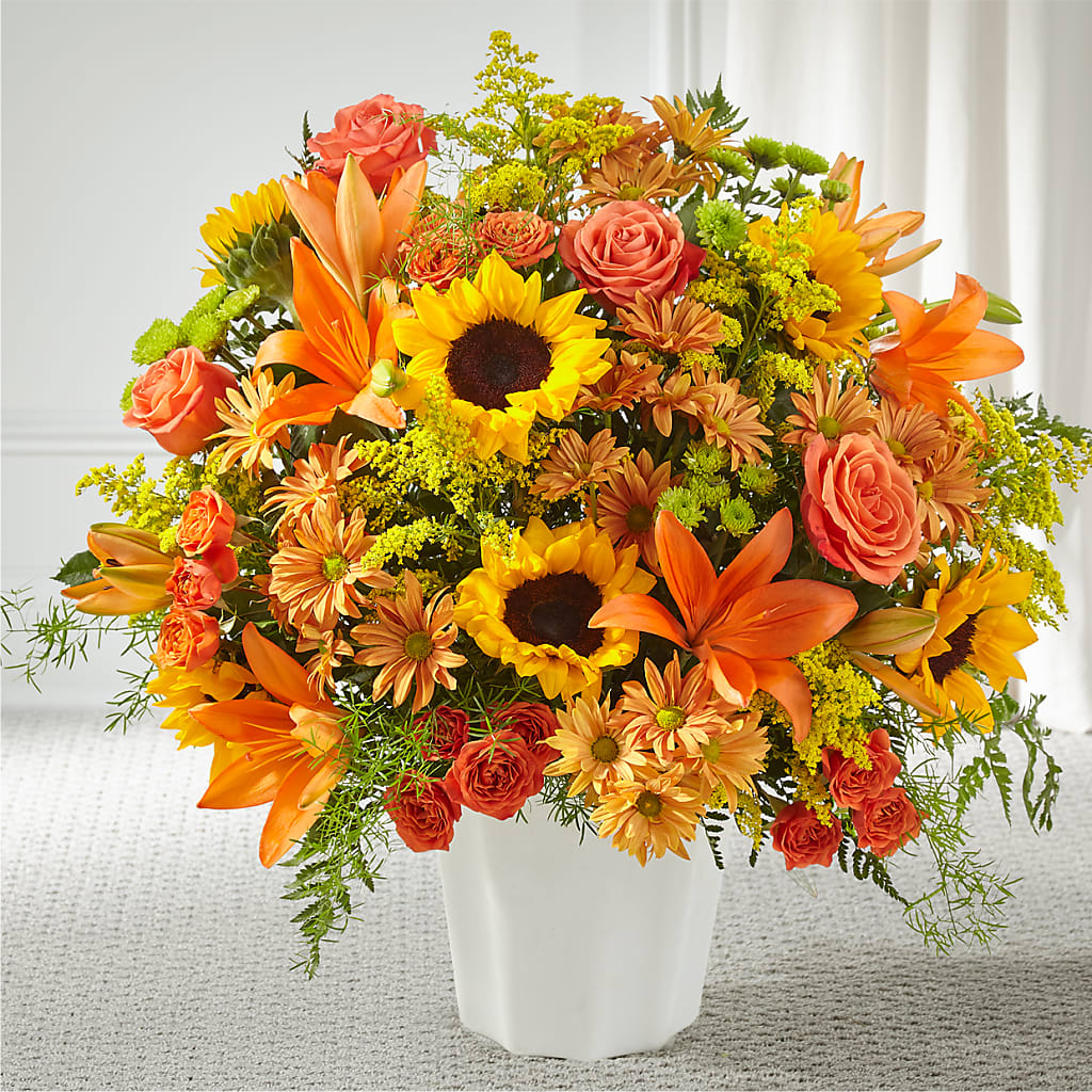 Harvest Thoughts Floor Basket – Cottage Floral Llc, Versailles MO