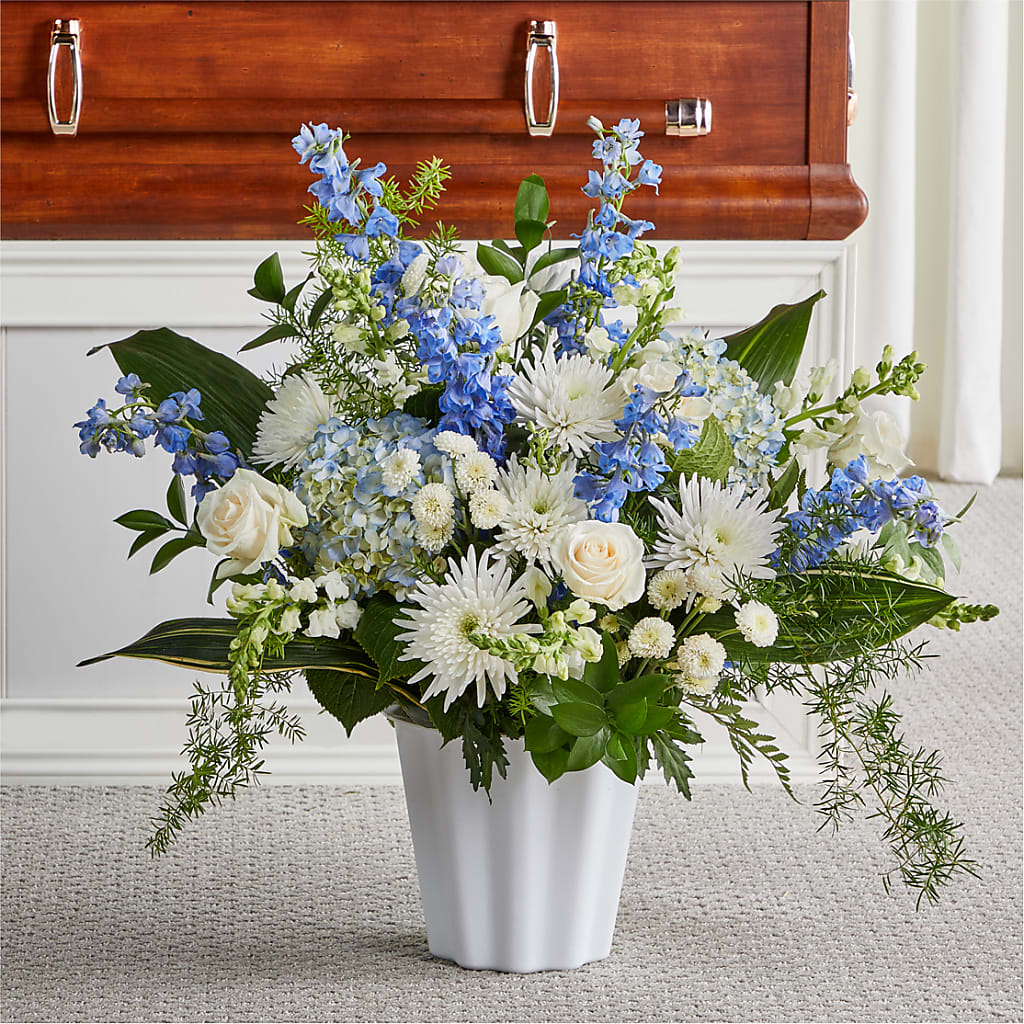 Everlasting Memories Floor Basket – Cottage Floral Llc, Versailles MO