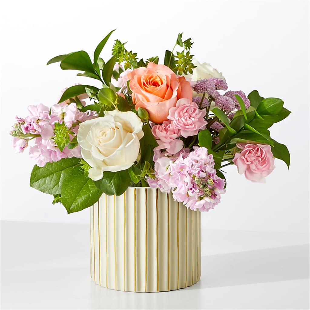 French Market Bouquet with Ivory Vase – Cottage Floral Llc, Versailles MO