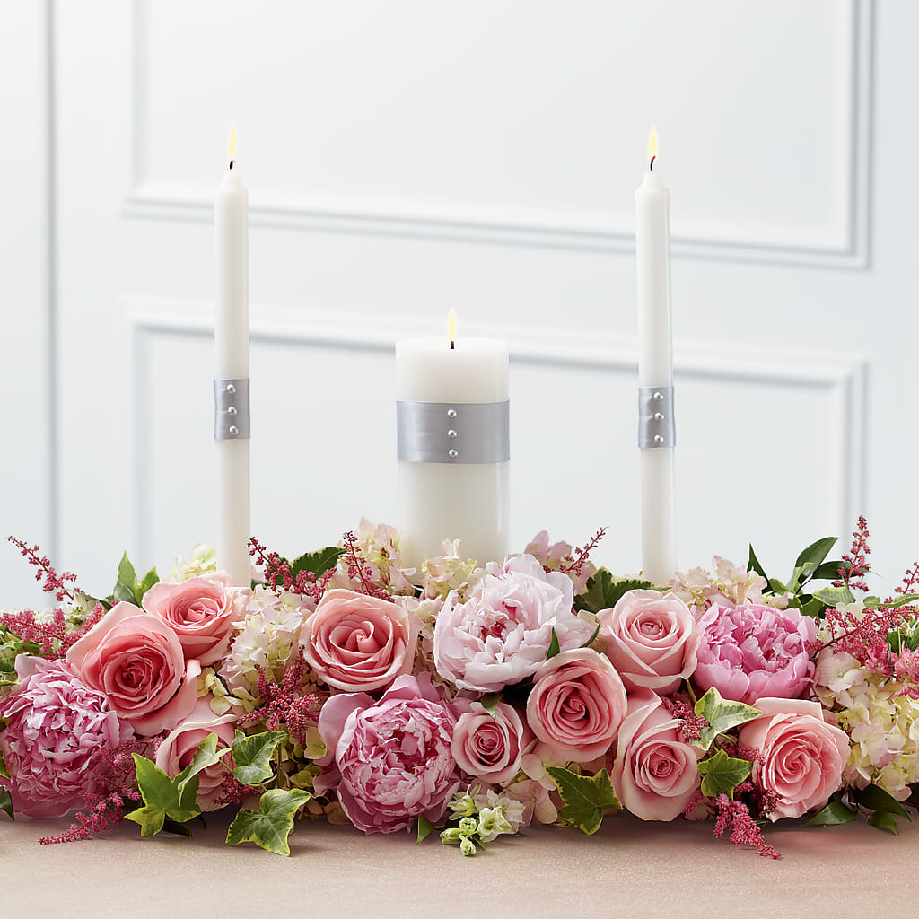 Worldwide Romance Unity Candle Arrangement – Cottage Floral Llc, Versailles MO