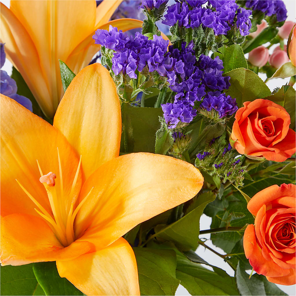 Radiant Citrus Bouquet –  Cottage Floral Llc, Versailles MO