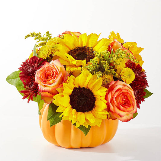 Golden Gourd Pumpkin Bouquet –  Cottage Floral Llc, Versailles MO