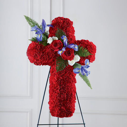 Faithful Hero Floral Cross –  Cottage Floral Llc, Versailles MO