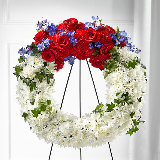 Patriotic Passion Wreath –  Cottage Floral Llc, Versailles MO