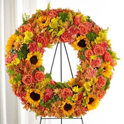 Autumnal Memories Wreath (Standard) –  Cottage Floral Llc, Versailles MO