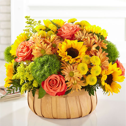 Harvest Sunflower Basket –  Cottage Floral Llc, Versailles MO