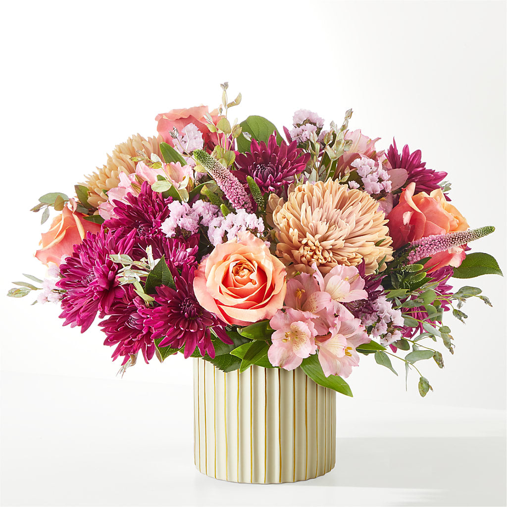 Berry Cobbler Bouquet with Ivory Vase –  Cottage Floral Llc, Versailles MO