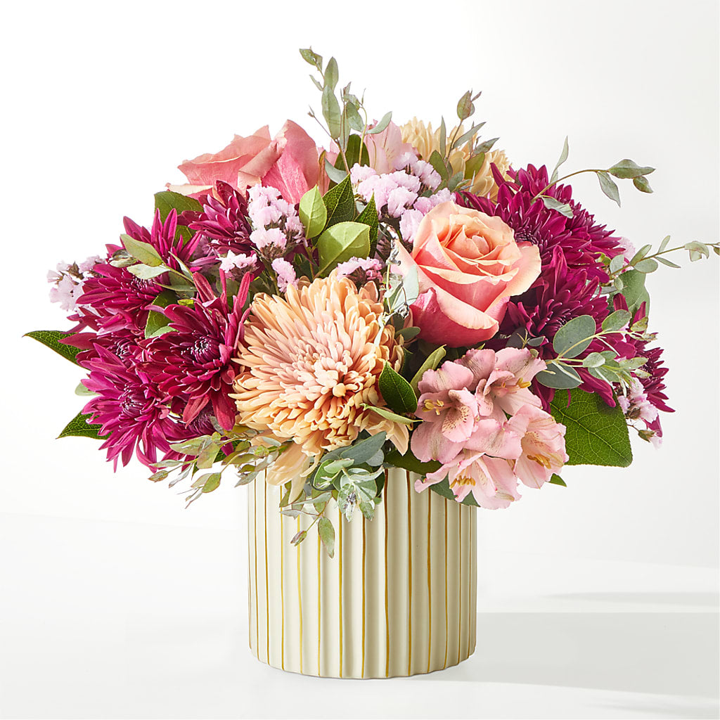 Berry Cobbler Bouquet with Ivory Vase –  Cottage Floral Llc, Versailles MO