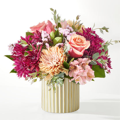 Berry Cobbler Bouquet with Ivory Vase –  Cottage Floral Llc, Versailles MO