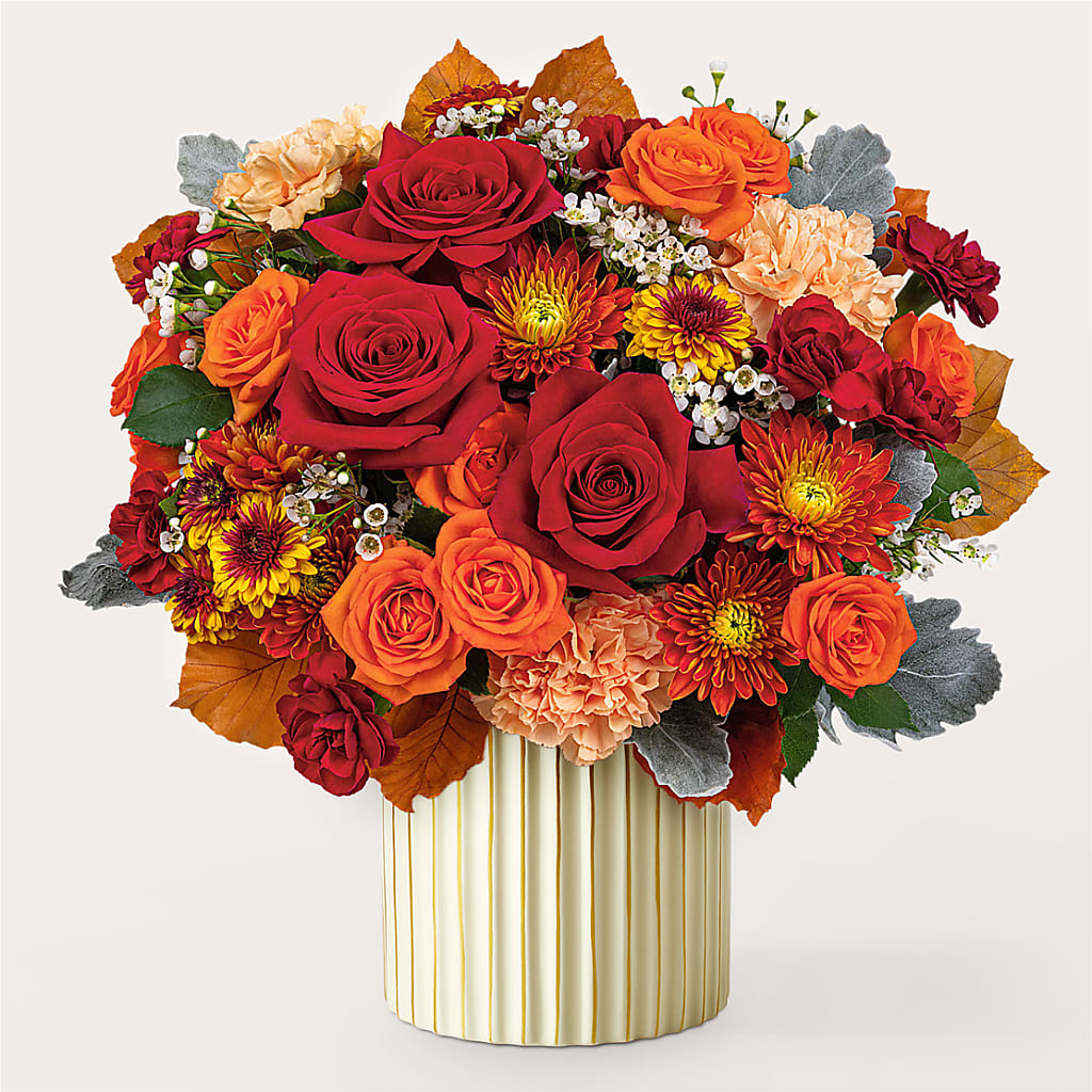 Merlot Bouquet with Ivory Vase –  Cottage Floral Llc, Versailles MO