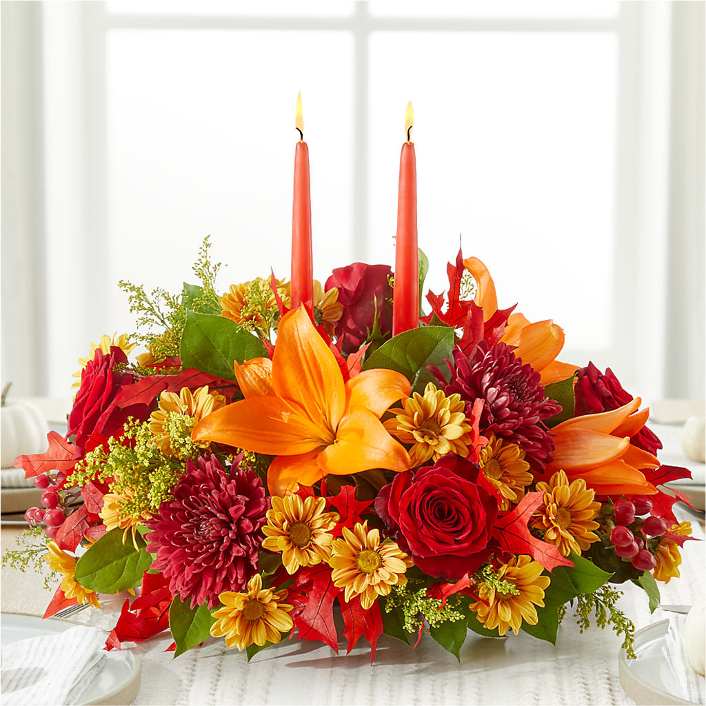 Autumn's Embrace Centerpiece –  Cottage Floral Llc, Versailles MO
