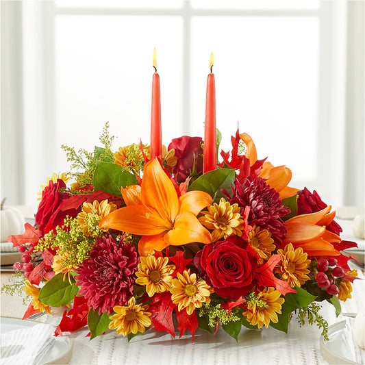 Autumn's Embrace Centerpiece –  Cottage Floral Llc, Versailles MO