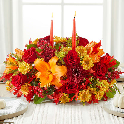 Autumn's Embrace Centerpiece –  Cottage Floral Llc, Versailles MO