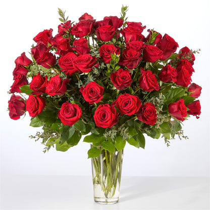 Forever Yours Fifty Stem Red Rose Bouquet –  Cottage Floral Llc, Versailles MO