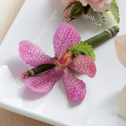 Pink Mokara Boutonniere –  Cottage Floral Llc, Versailles MO