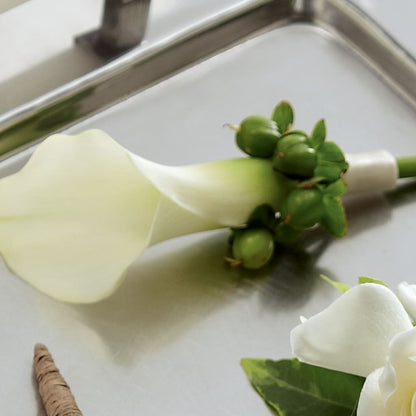 White Calla Boutonniere –  Cottage Floral Llc, Versailles MO