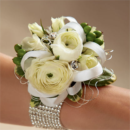 White Wedding Corsage –  Cottage Floral Llc, Versailles MO